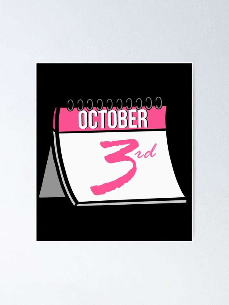 October 3rd- mean girls Sticker for Sale by firestargrey