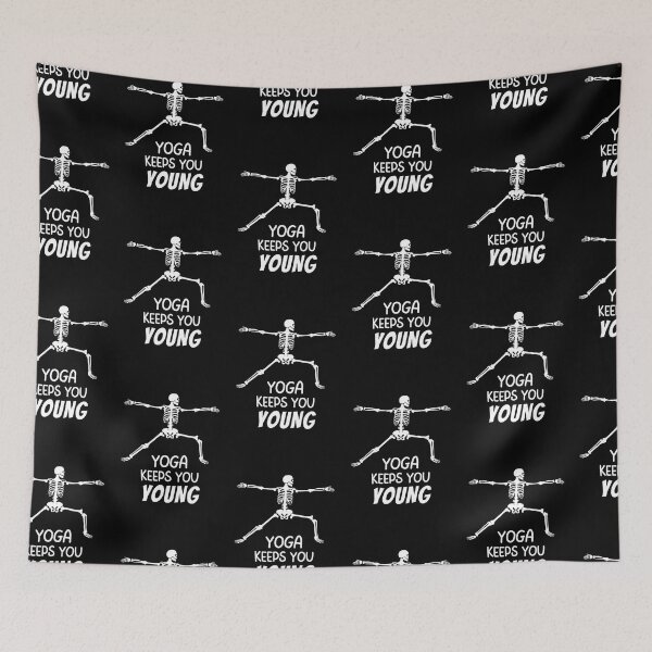 Item preview, Yoga Keeps You Young - Funny Yoga Pose Skeleton designed and sold by hiunlimit.