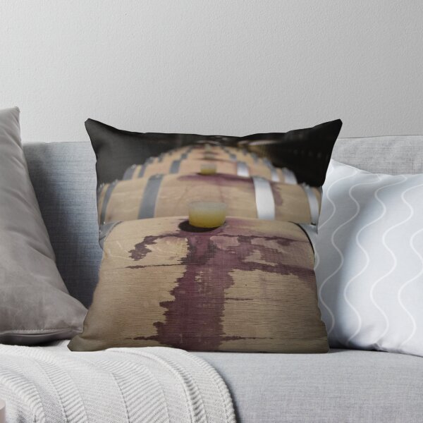 Item preview, Wine barrels in a dark cellar designed and sold by wineandwords.