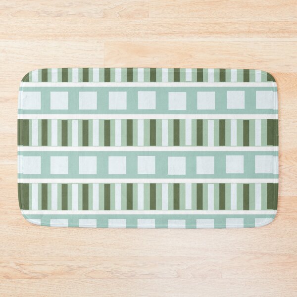 Item preview, Teal Green Square Stripes Pattern designed and sold by Nisha Prabhu.