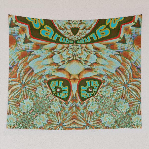 Item preview, UNBELIEVABLE ARUBA SHELLFISH SOUVENIRS - ARUBA  ABSTRACT GEOMETRIC PAINTING PARADISE ISLAND - ARUBA ONE HAPPY ISLAND. designed and sold by Ralek.