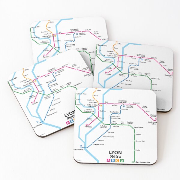 Item preview, LYON Metro Map designed and sold by UrbanRail.