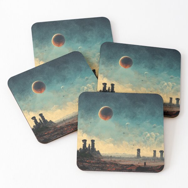 Item preview,  abandoned planet skyline view designed and sold by WeirdStation.
