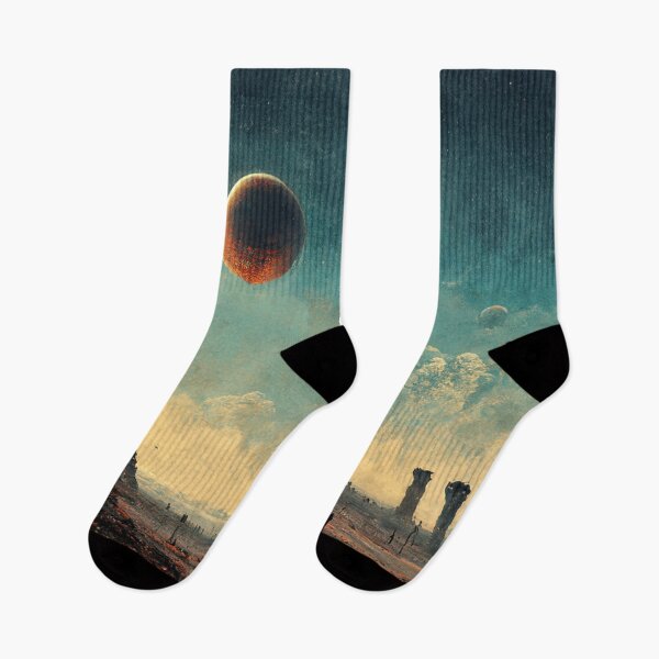 Item preview, abandoned planet skyline view designed and sold by WeirdStation.