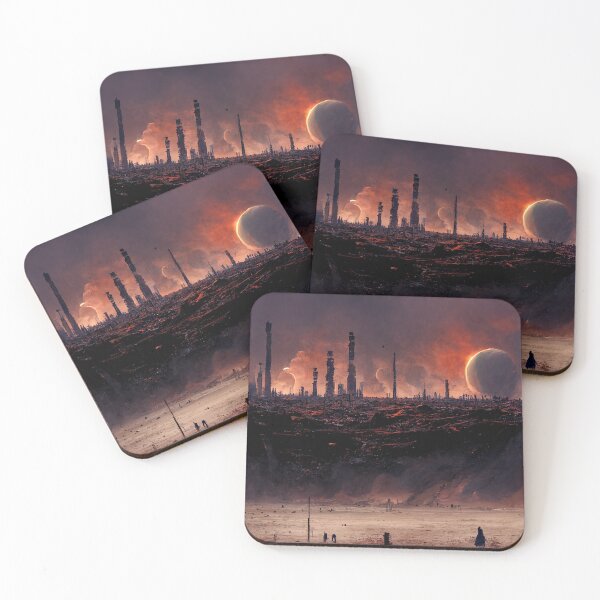 Item preview,  abandoned planet skyline view designed and sold by WeirdStation.