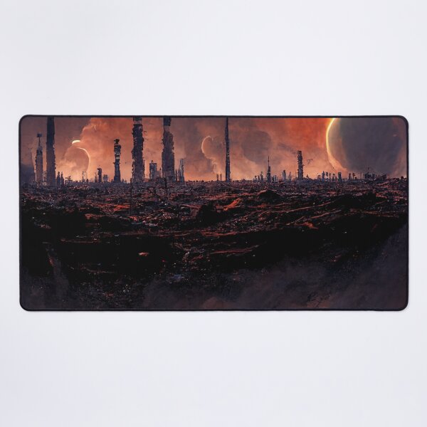 Item preview, abandoned planet skyline view designed and sold by WeirdStation.