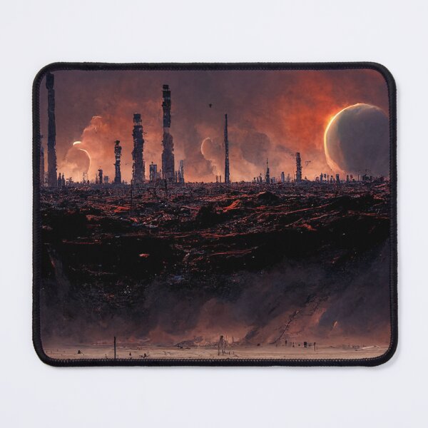 Item preview, abandoned planet skyline view designed and sold by WeirdStation.