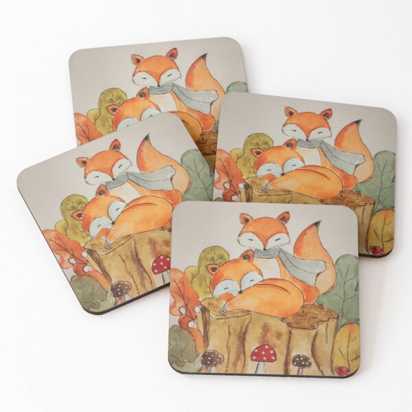Item preview, Cute Autumn Red foxes designed and sold by Sifan.