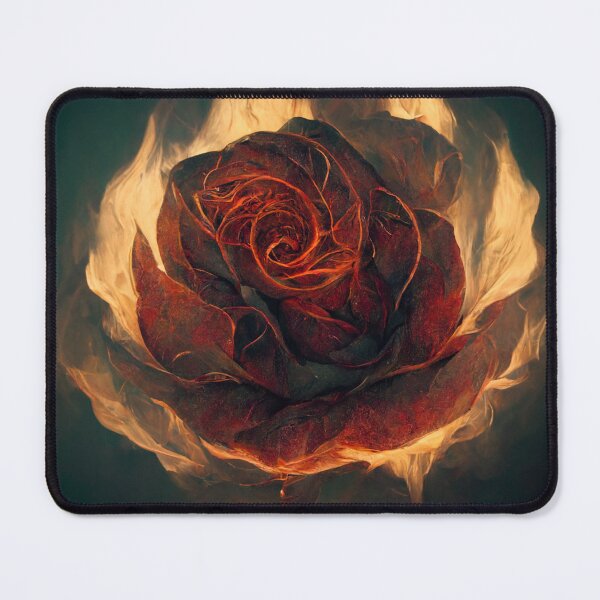 Item preview, Burning rose with flames designed and sold by WeirdStation.
