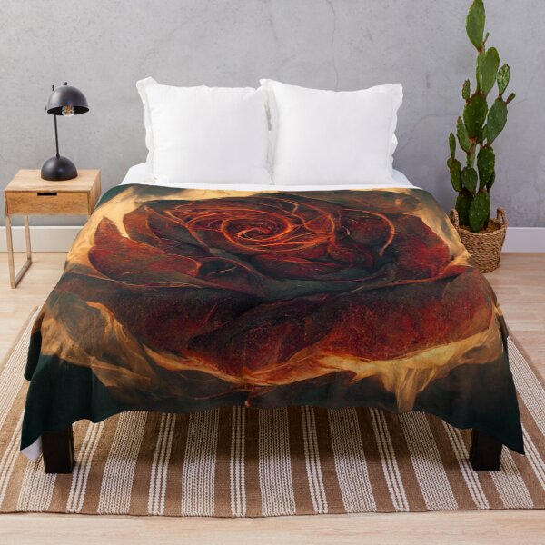 Item preview, Burning rose with flames designed and sold by WeirdStation.