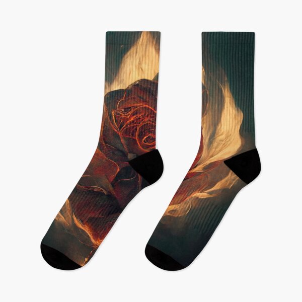 Item preview, Burning rose with flames designed and sold by WeirdStation.