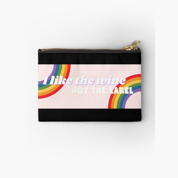 Item preview, I Like the Wine. Not the Label. (Beige) LGBT pansexual bisexual queer rainbow retro vintage designed and sold by marie-inks.