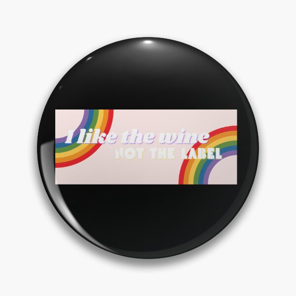 Item preview, I Like the Wine. Not the Label. (Beige) LGBT pansexual bisexual queer rainbow retro vintage designed and sold by marie-inks.