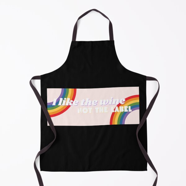Item preview, I Like the Wine. Not the Label. (Beige) LGBT pansexual bisexual queer rainbow retro vintage designed and sold by marie-inks.