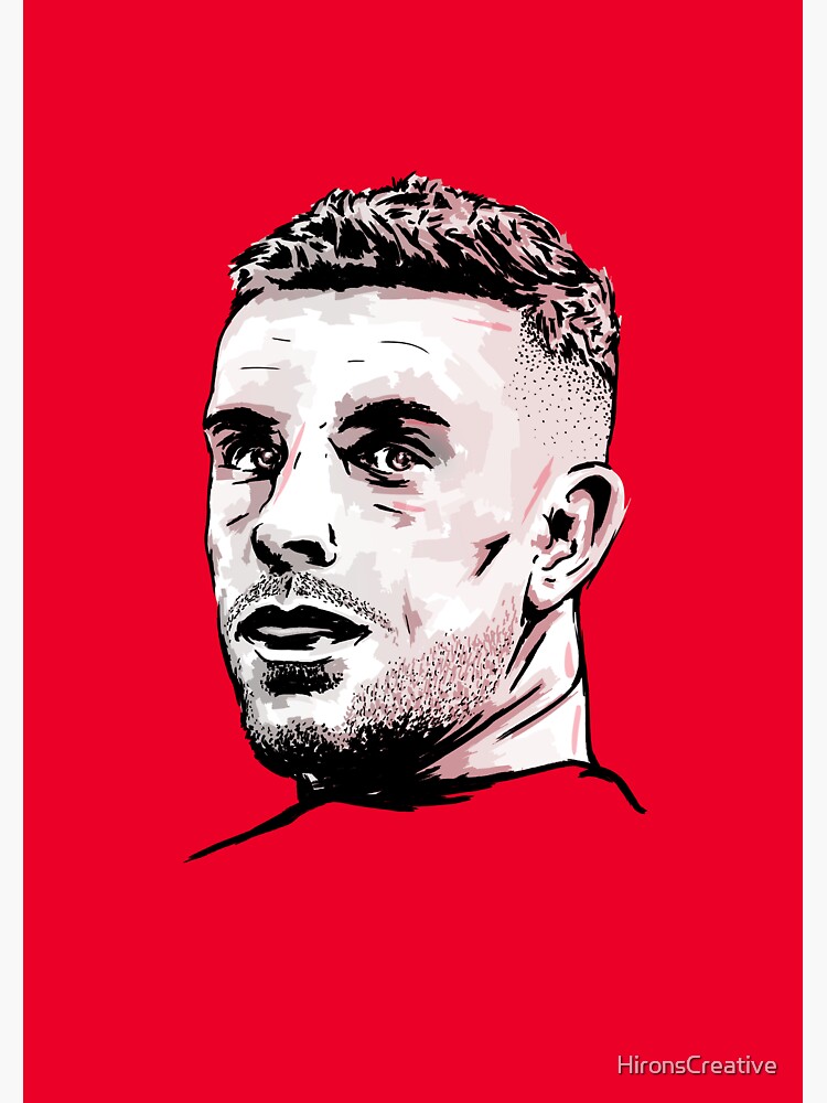 "Jordan Henderson Portrait" Sticker for Sale by HironsCreative Redbubble