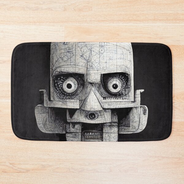 Item preview, crazy scary robot drawing designed and sold by WeirdStation.