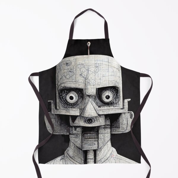 Item preview, crazy scary robot drawing designed and sold by WeirdStation.