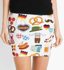 Set of cute Oktoberfest Dirndl Lederhosen dress food beverage Mini Skirt