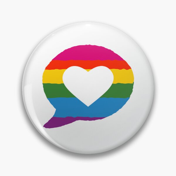 Item preview, Rainbow Heart Speech Bubble designed and sold by flying-flamingo.
