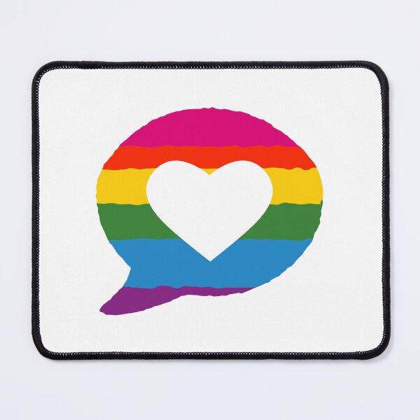 Item preview, Rainbow Heart Speech Bubble designed and sold by flying-flamingo.