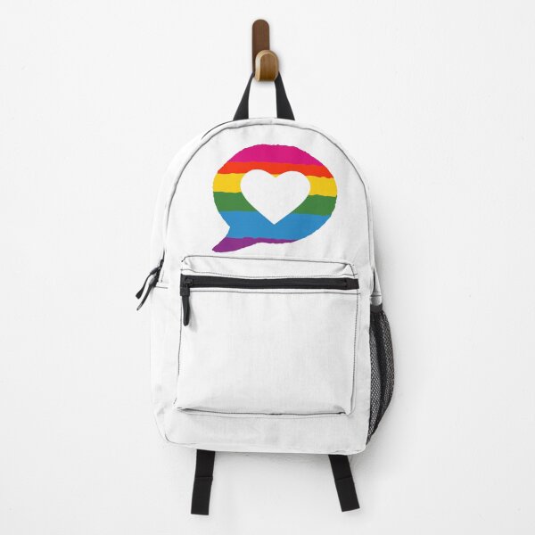 Item preview, Rainbow Heart Speech Bubble designed and sold by flying-flamingo.