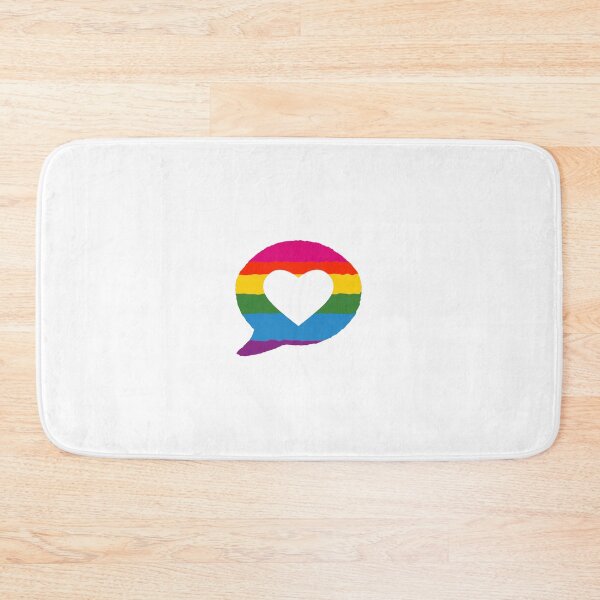 Item preview, Rainbow Heart Speech Bubble designed and sold by flying-flamingo.