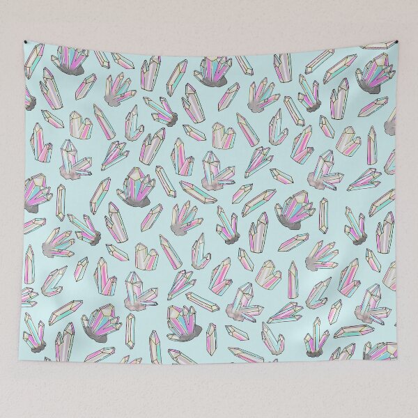 Item preview, CRYSTAL CLUSTER • iridescent on mint designed and sold by Jordyn St. John.