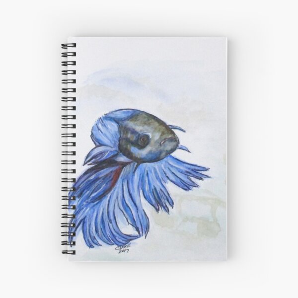 Ben Blue Betta Fish Spiral Notebook