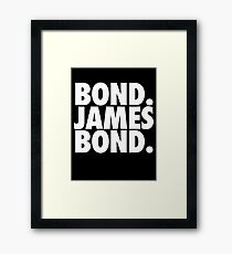 Bond Framed Print
