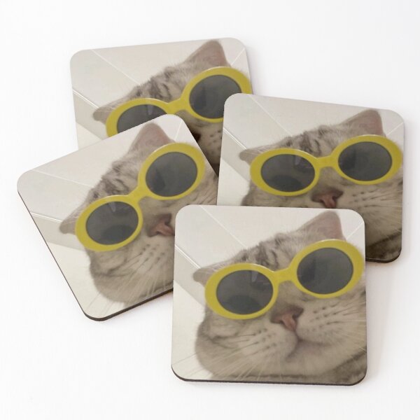 Item preview, cat with glasses designed and sold by Molchyn.