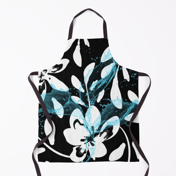 Item preview, 1960's Black and White Abstract Japanese Splash FlowerA-Line Dress designed and sold by CARTOON NR.