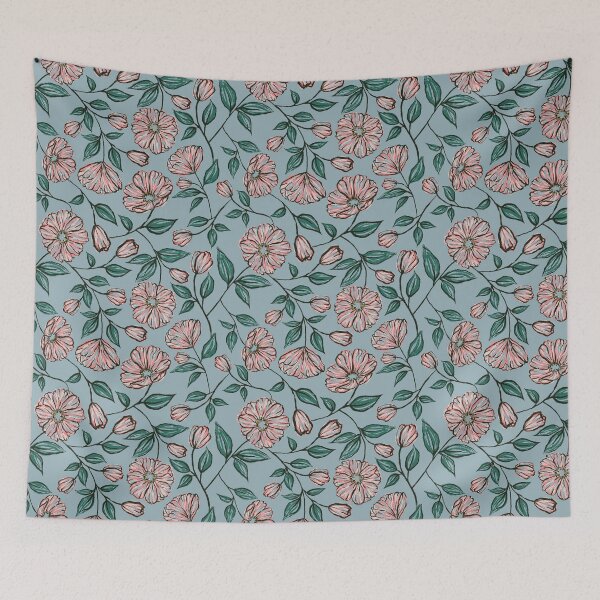 Item preview, Blotchy Bloom - Blue Pink designed and sold by Artbyannieyang.
