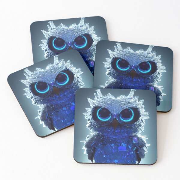 Artikelvorschau, Ice crystal baby owl - Midjourney entworfen und verkauft von AI1artist.
