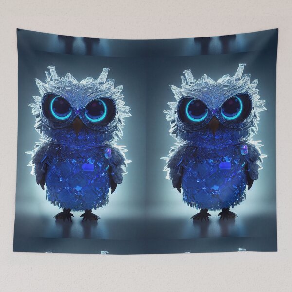 Artikelvorschau, Ice crystal baby owl - Midjourney entworfen und verkauft von AI1artist.