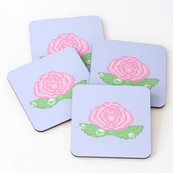 Item preview, pixel pink rose designed and sold by autumnalmanac.