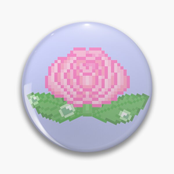 Item preview, pixel pink rose designed and sold by autumnalmanac.