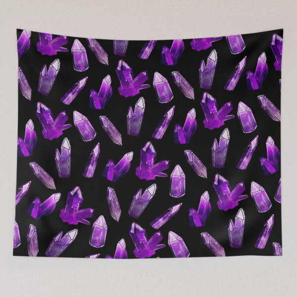 Item preview, CRYSTAL CLUSTER • amethsyt on black designed and sold by Jordyn St. John.