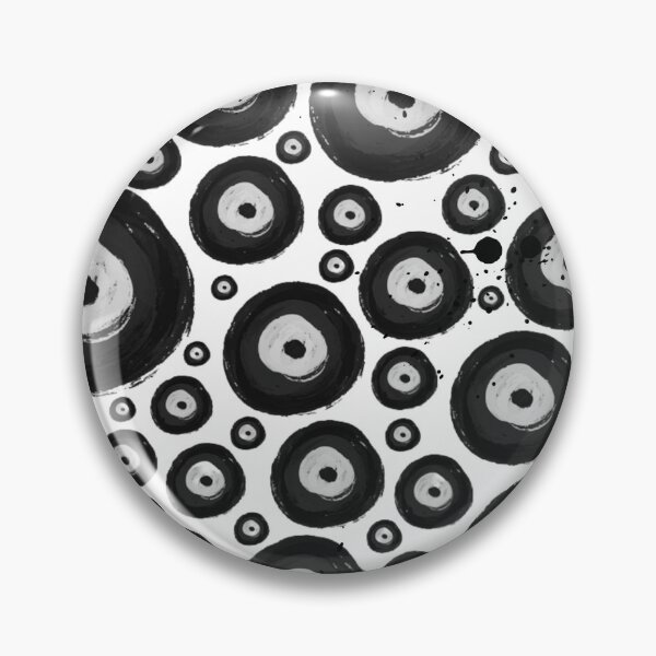 Item preview, 1960's Black and White Ink Eyes Abstract A-Line Dress designed and sold by CARTOON NR.
