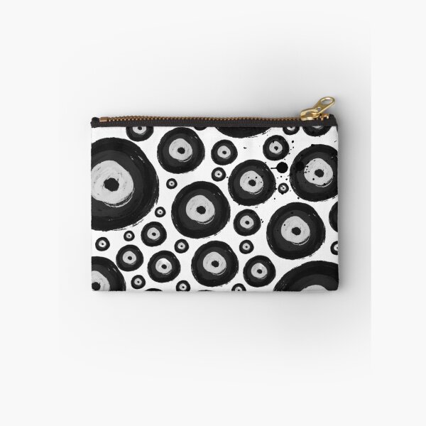 Item preview, 1960's Black and White Ink Eyes Abstract A-Line Dress designed and sold by CARTOON NR.