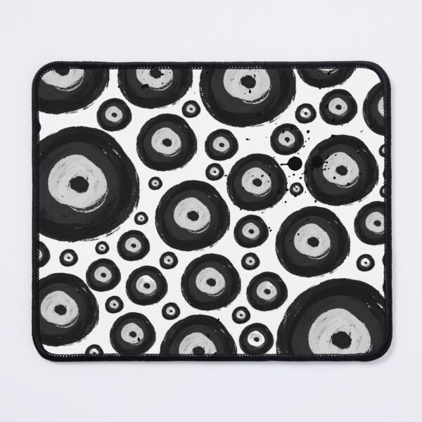 Item preview, 1960's Black and White Ink Eyes Abstract A-Line Dress designed and sold by CARTOON NR.