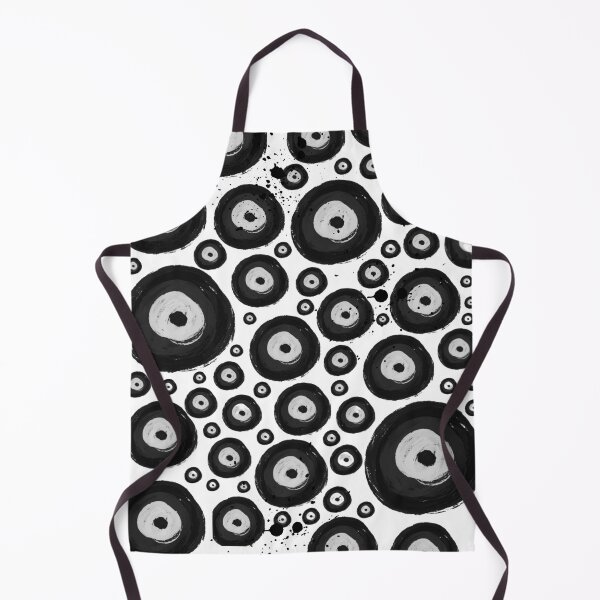 Item preview, 1960's Black and White Ink Eyes Abstract A-Line Dress designed and sold by CARTOON NR.