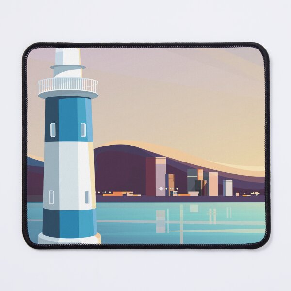 Item preview, Lighthouse on Background of City Illustration designed and sold by Darius Bocos.