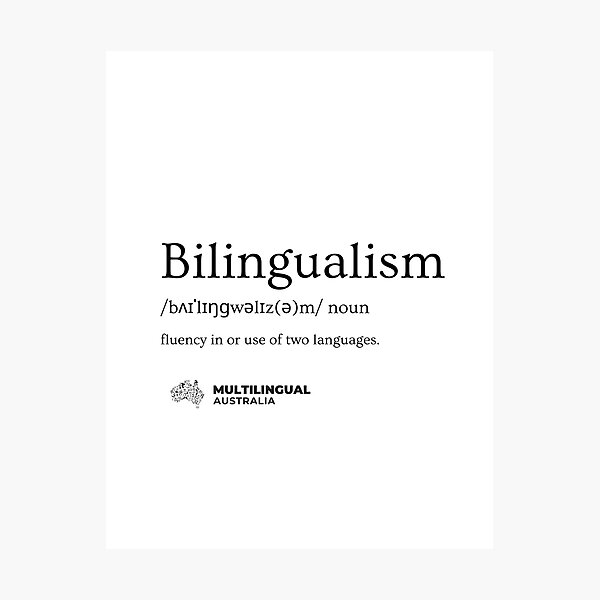 Bilingualism poster Photographic Print