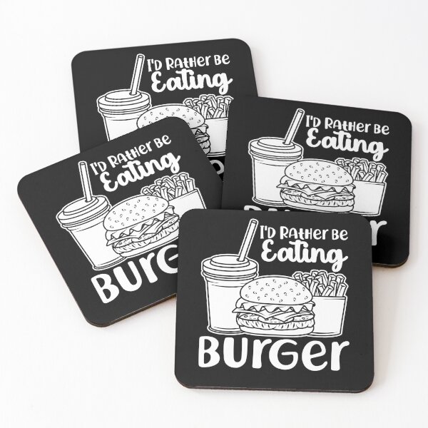 Item preview, I D Rather Be Eating Burger Fast Food designed and sold by MooonTees.