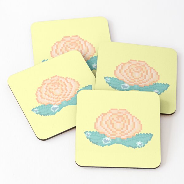 Item preview, pixel peach rose designed and sold by autumnalmanac.