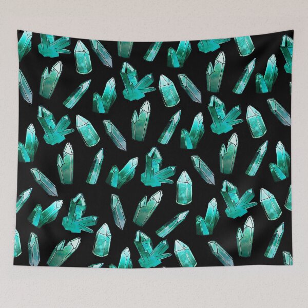 Item preview, CRYSTAL CLUSTER • aquamarine on black designed and sold by Jordyn St. John.