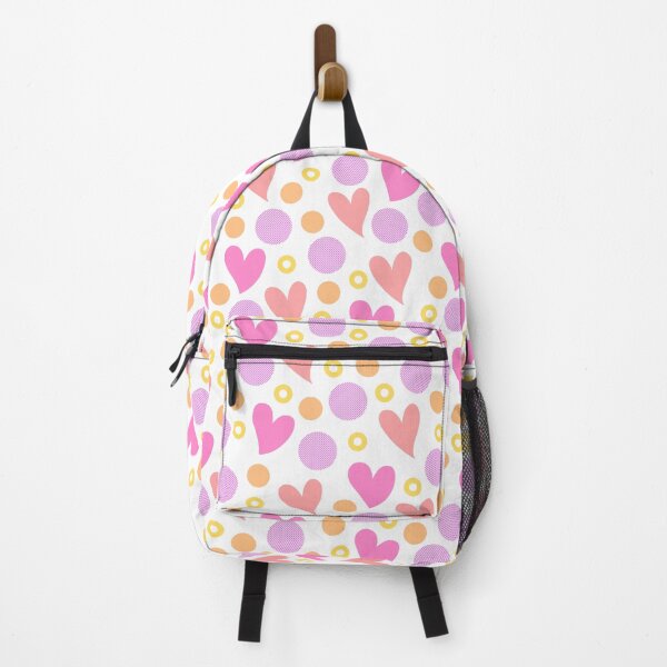 Item preview, Dotty Hearts Pink and Orange Pattern designed and sold by seasawdigital.