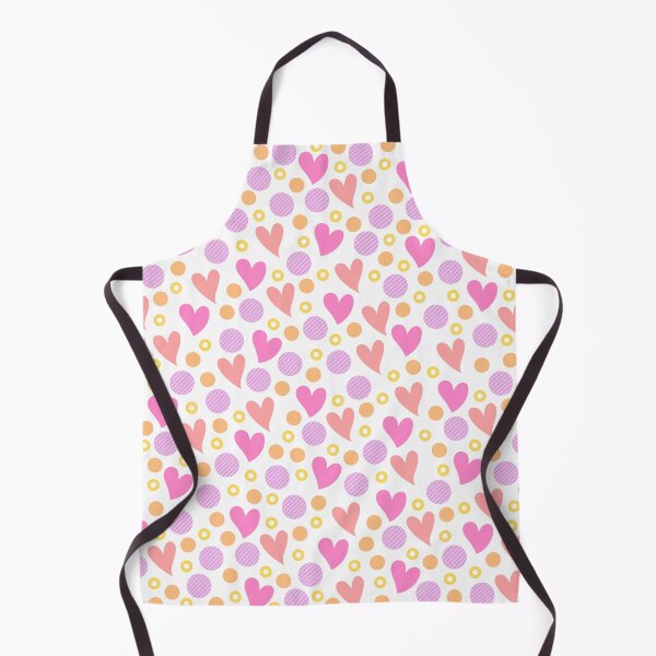 Item preview, Dotty Hearts Pink and Orange Pattern designed and sold by seasawdigital.