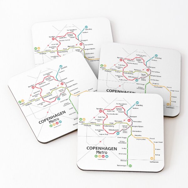 Item preview, COPENHAGEN Metro Map designed and sold by UrbanRail.