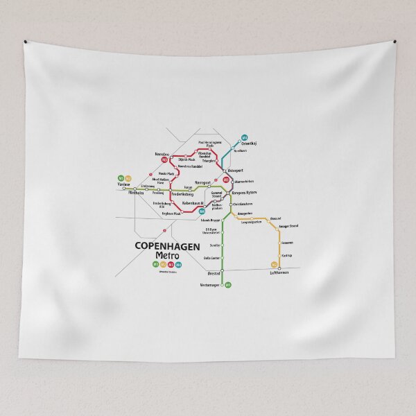 Item preview, COPENHAGEN Metro Map designed and sold by UrbanRail.